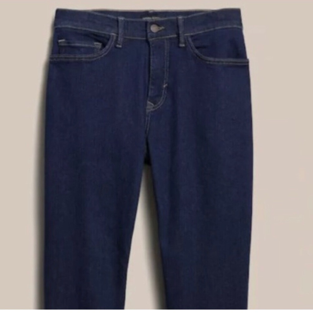 NWT Banana Republic Tapered WATERSHED Mill-valley denim stretch jeans, 36×30 - Picture 4 of 13